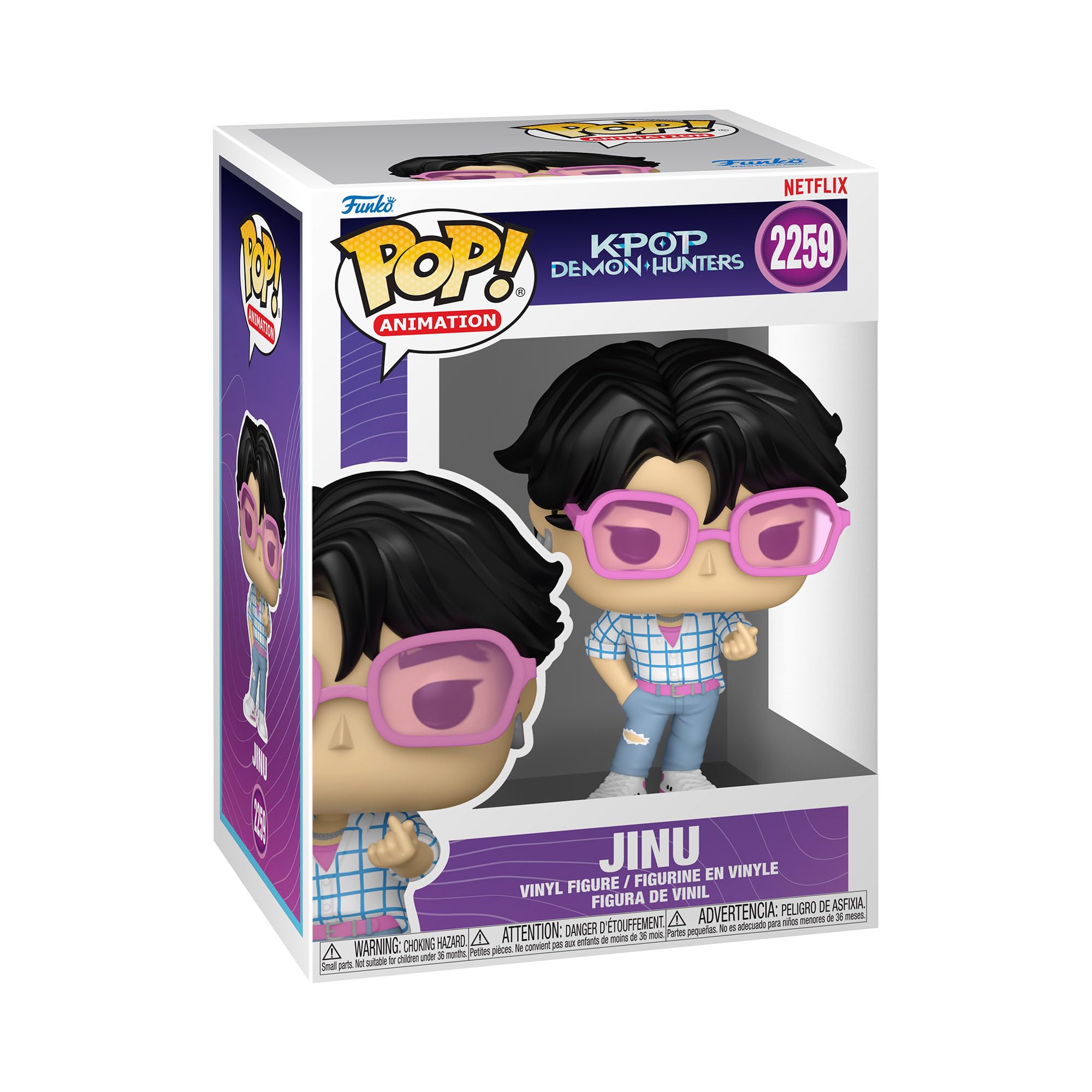 Funko Pop! Animation: Kpop Demon Hunters Jinu - Rare Variant Chasseur 1 Chance sur 6 - Idée de Cadeau Fans de Films